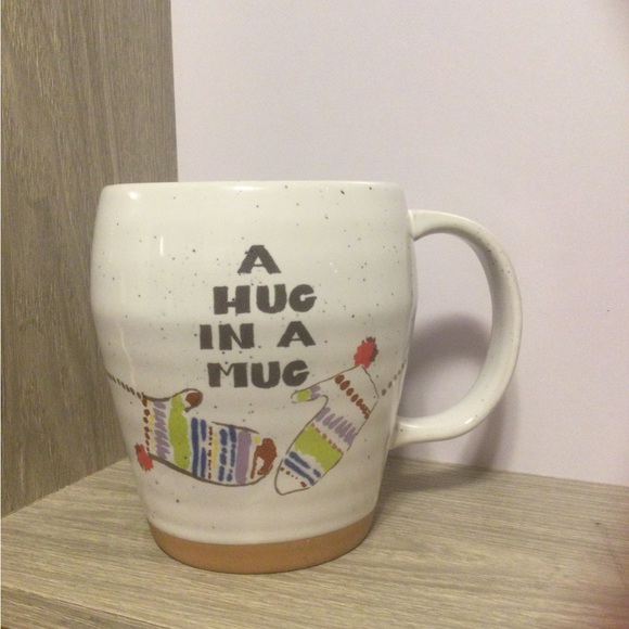 NWOT Anthropologie Adorable "A Hug In A Mug" Mittens on Speckled Mug - Picture 3 of 5